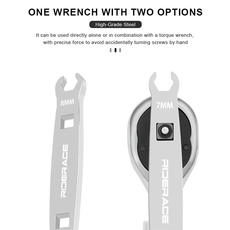 MTB Road Bike Oil Pipe Torque Wrench 2 In 1 Oil Brake 7-8mm Open Pipe Locking Screw Wrench Bicycle Brake Locking Repair Tool