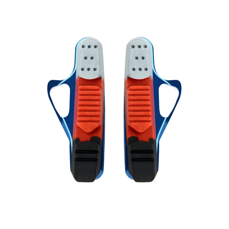 1Pairs Road Bike Brake Pads C-Brake Pad CNC Aluminum Alloy Durable Silence Rubber Bicycle Brake Shoes Cycling Accessories