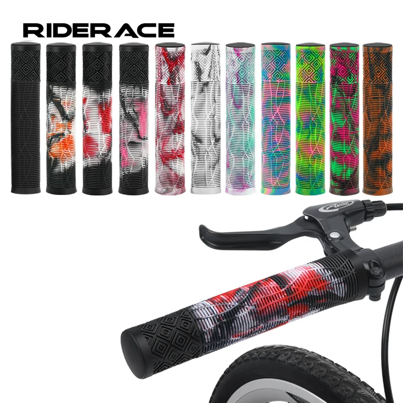 165mm Lengthening Bicycle Grips Rubber Soft Comfortable Non-Slip Shock-Absorbing Colorful Bike Grips For 22.2mm Scooter BMX
