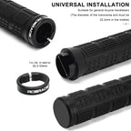 MTB Bike Grips Alluminium Alloy Lock Ring Bicycle Handlebar Cover Anti-Skid Durable Shock-Proof Rubber Grips Cycling Accessories