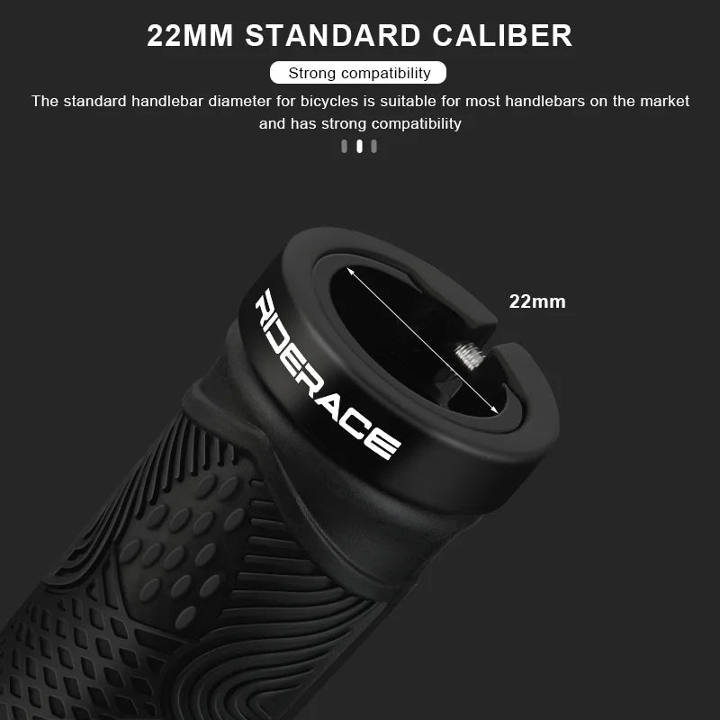 Bicycle Handlebar Grips Anti-Skid Shock-Absorbing Mountain Bike Handlebar Cover Ergonomic Comfortable Rubber Cycling Accessories