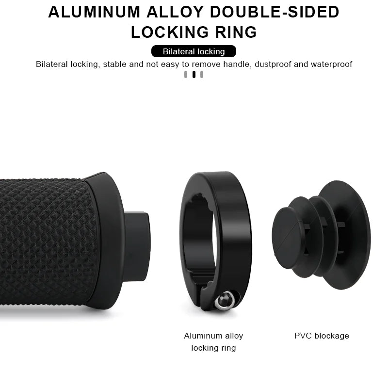 Bicycle Grips Bilateral Lock Ergonomic Rubber Non-Slip Shockproof Mountain Bike Handlebar Cover For BMX Cycling Accessories