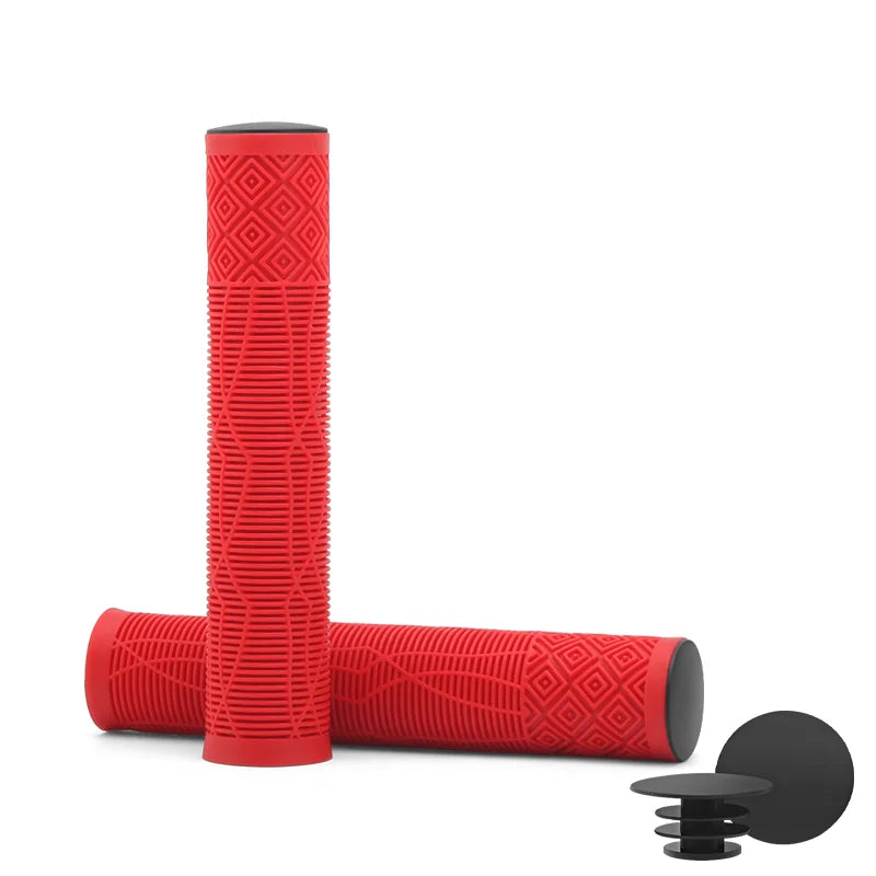 Bicycle Handlebar Grips Rubber Soft Non-Slip Shockproof Mountain Bike Handlebar Cover Lengthening Thickening Cycling Accessories