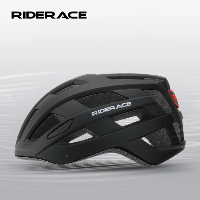 New Cycling Helmet With USB Rechargeable Tail Light Bike Safety Cap Lightweight Hollow Breathable Adjustable Bicycle Helmet