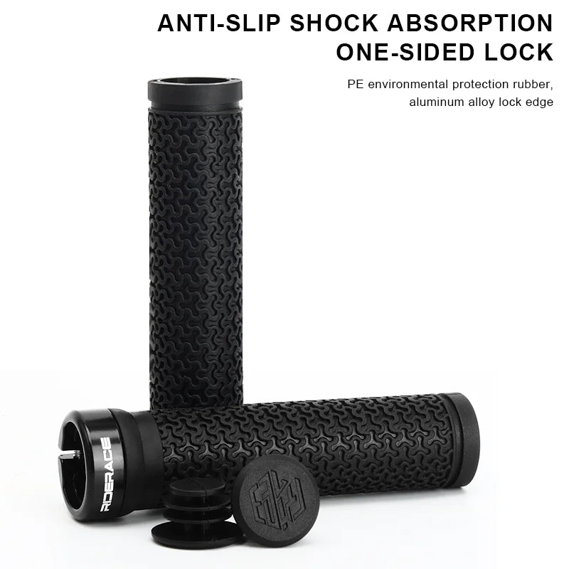 Bicycle Handlebar Cover Super Soft Texture Single-Sided Locking MTB Bike Grips Anti-Slip Durable Shock-Proof Rubber Cycling Part