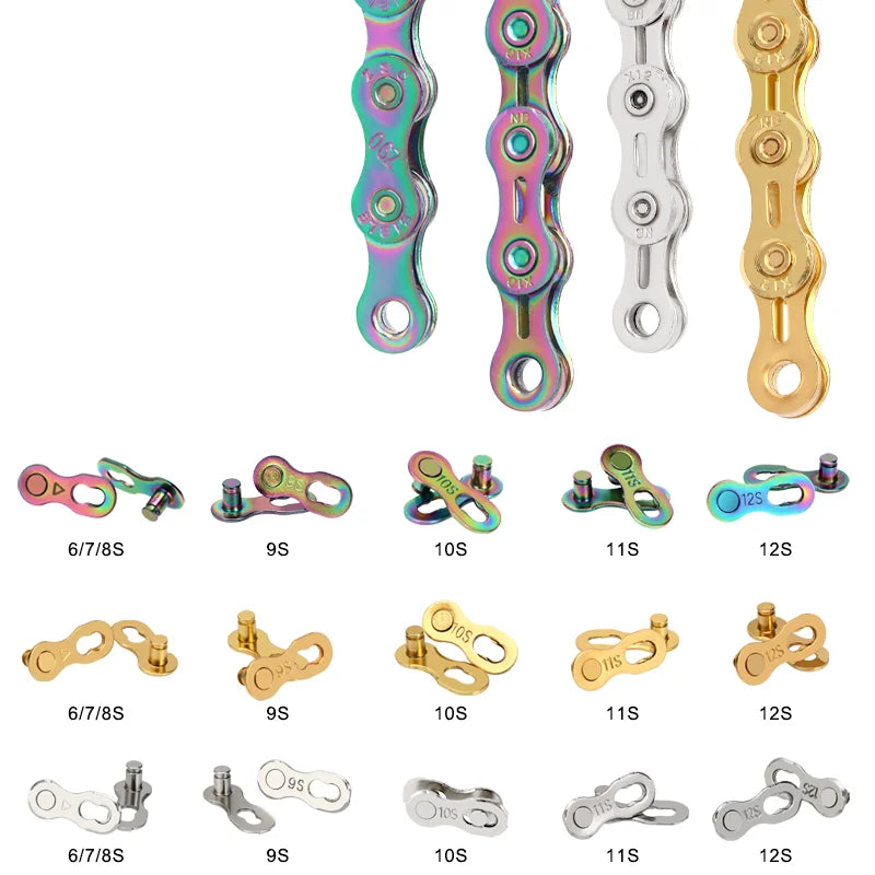 3 Pairs Bicycle Chain Connector Lock Quick Link For Road Bike Buckle Joint Magic Buckle MTB Cycling Parts 6/7/8/9/10/11/12 Speed