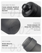 550/650ML Bike Water Bottle High-Quality PP5 Taste-Free Outdoor Sports Large Capacity Squeeze Bicycle Kettle Cycling Drink Cup