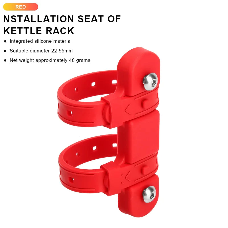 Bicycle Bottle Holder Mount Adapter Anti-Slip Adjustable Bike Water Bottle Stand Adapter Multifunctional For Seatpost Tube/Frame