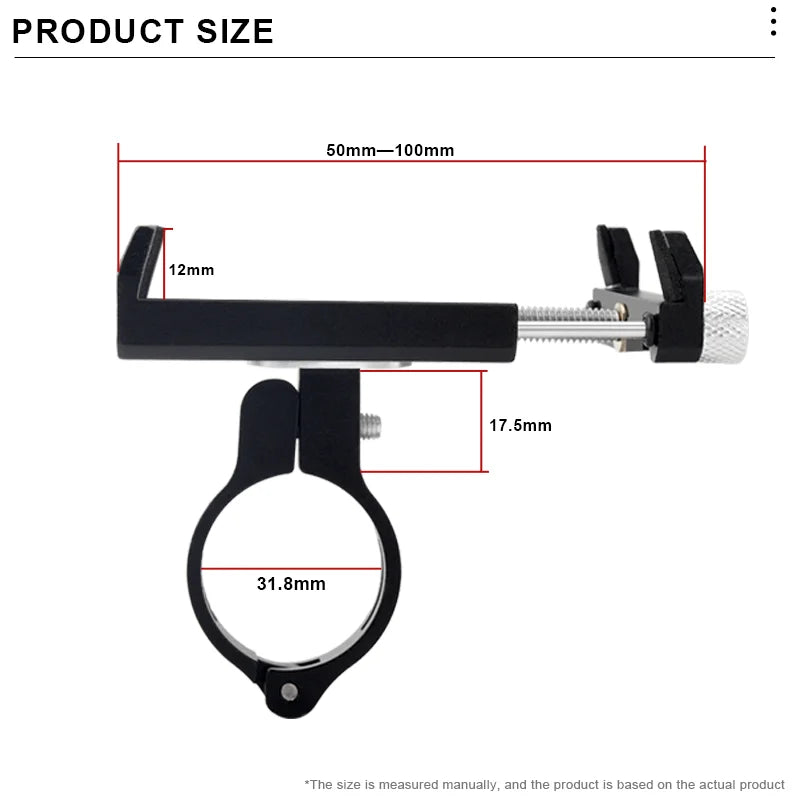 Bicycle Phone Holder 360° Rotatable Adjustable Mtb Bike Phone GPS Bracket Scooter Motorcycle Handlebar Mount Cell Phone Stand