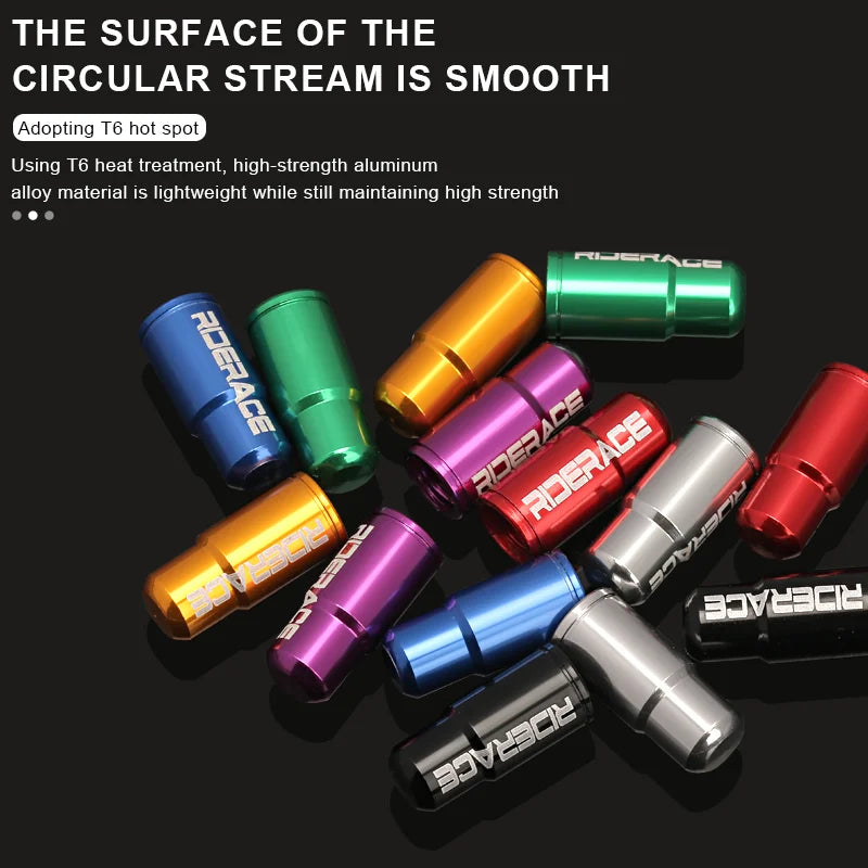 10Pcs Bicycle Tire Valve Cap Ultralight Aluminum Bike Tube Tyre Gas Nozzle Cover For FV Presta Valve Dustproof Protector Cap