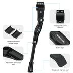 Bicycle Kickstand Aluminium Alloy Side Rear Kick Stand Adjustable Bike Parking Rack Support Solid Reliable Cycling Accessories