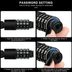 Bicycle Chain Lock Anti-Theft High Security Reinforced Bike Lock For Scooter Electric E-Bike Motorcycle Cycling Accessories