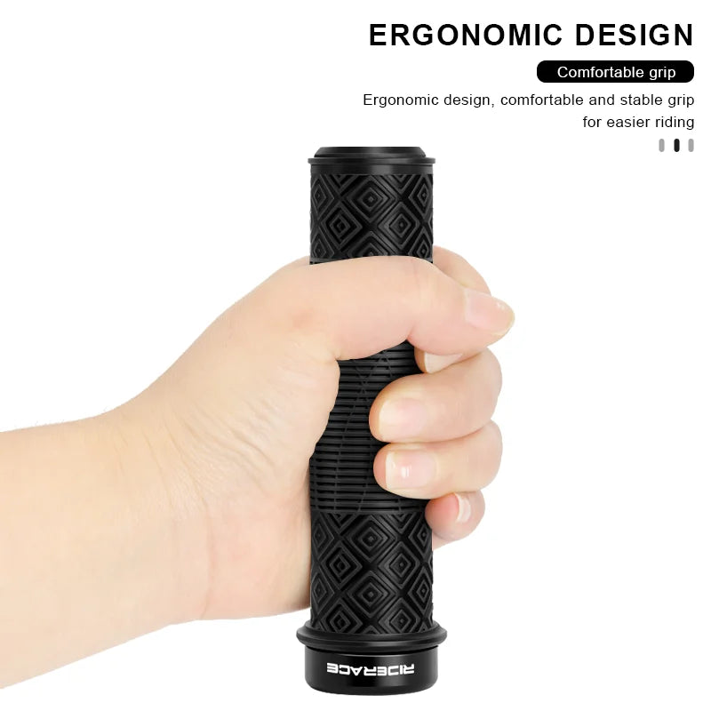 1Pair Mountain Bike Handlebar Grips Anti-Skid Soft Comfortable Lockable Bicycle Grips TPR Rubber Ergonomic Cycling Accessories