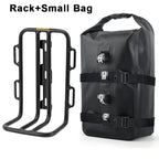 New Bicycle Fork Bag Waterproof Bike Front Fork Bag Aluminum Alloy Front Fork Shelf Portable Cycling Rear Seat Trunk Pannier