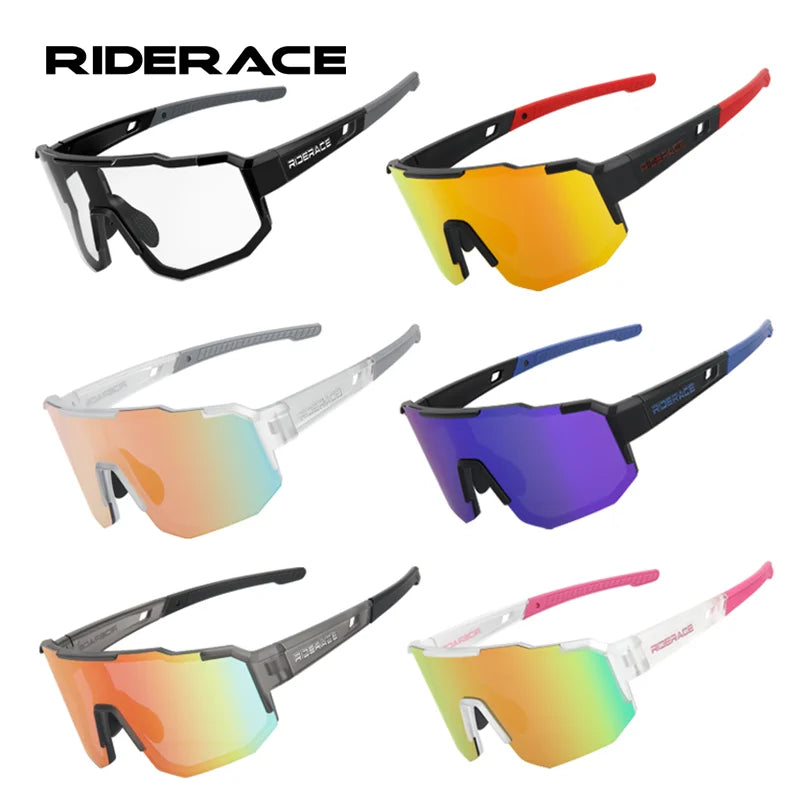 Cycling Glasses UV400 Protection Bicycle Sunglasses Photochromic Polarised Lens Eyewear Outdoor Riding Goggles For Men Women