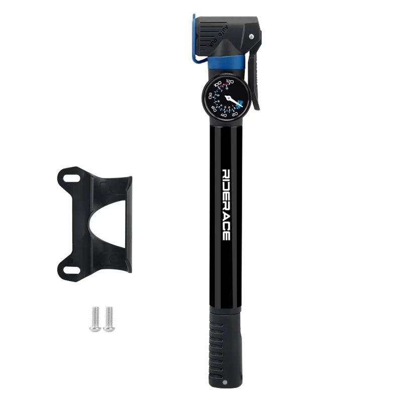 120PSI Bicycle Pump With Gauge Portable Outdoor Riding Inflator MTB Road  Bike Air Shock Pump For Schrader Presta AV FV Valve