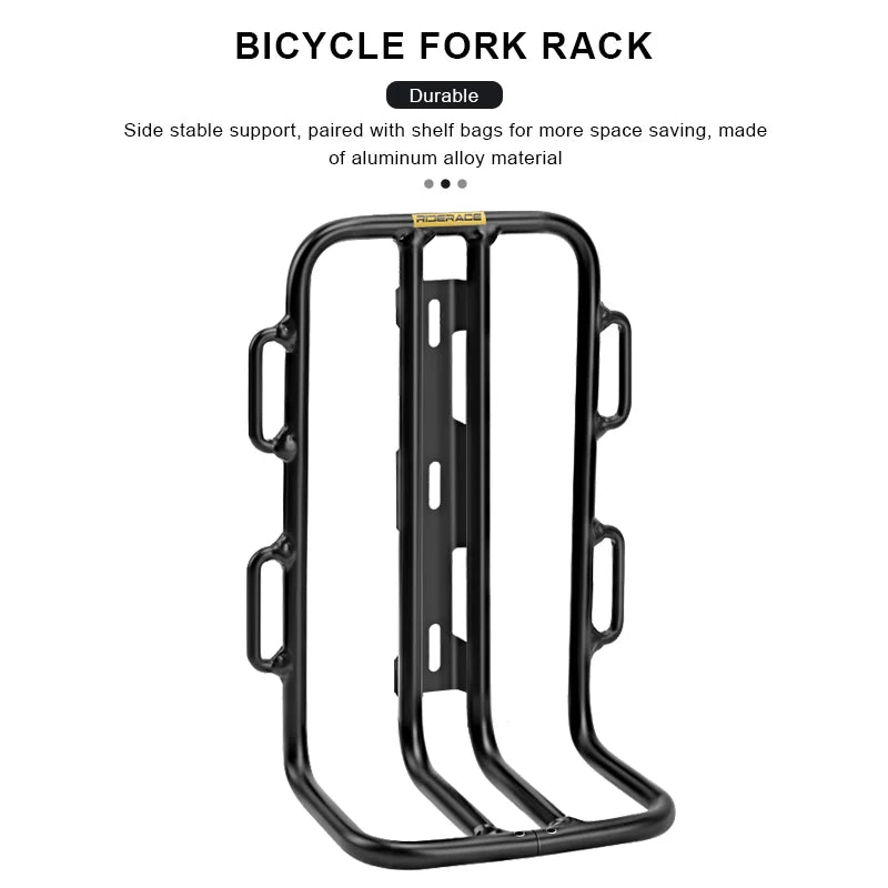 Bicycle Front Fork Shelf MTB Road Bike Front Rack Carrier Outdoor Touring Load Bearing Luggage Shelf Bracket Cycling Accessories