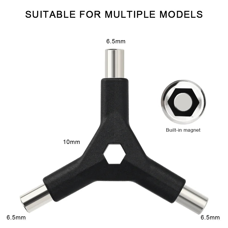6 In 1 Bike Hex Allen Wrench Y Shape 3 Way Interchangeable Bits Carbon Steel Bicycle Hand Repair Tool Kit T25 PH2 Screwdriver