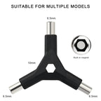 6 In 1 Bike Hex Allen Wrench Y Shape 3 Way Interchangeable Bits Carbon Steel Bicycle Hand Repair Tool Kit T25 PH2 Screwdriver