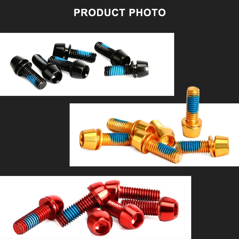 6Pcs/Set Bicycle Disc Brake Caliper Bolt Clamp Fixed Screws M6*18mm Alloy Steel Mountain Bike Disc Brake Caliper Fixed Screw