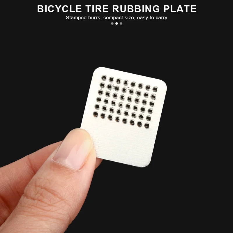 Bicycle Tire Patch Repair Tool Kit Glue-Free Quick Drying Portable Rubber Fetal Repair Bike Inner Tube Glueless Chip Patches Kit