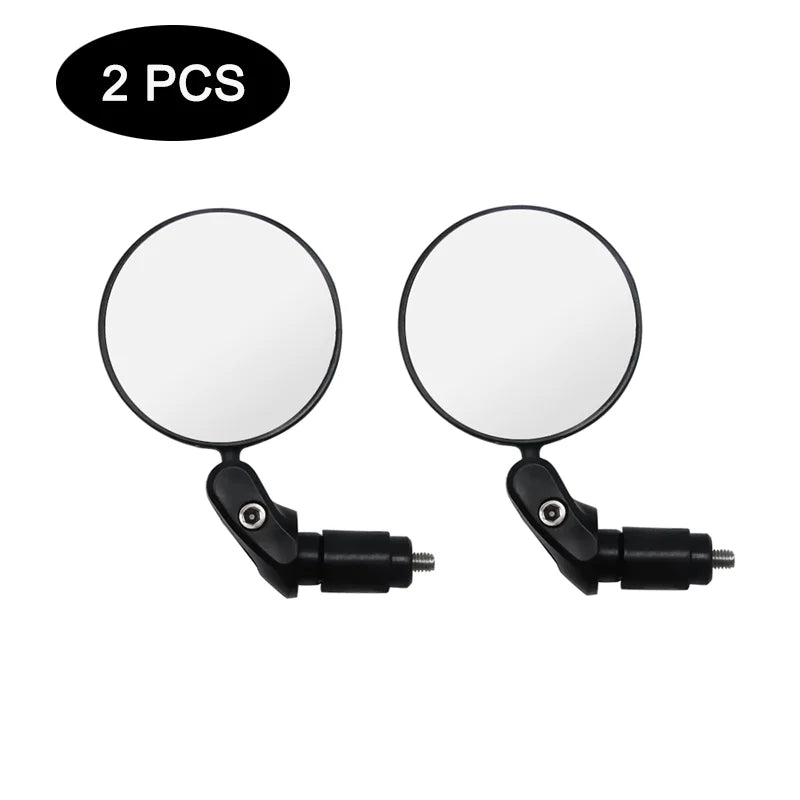 Bicycle Rearview Mirror Bar End Mirror 360° Rotating Adjustable Wide-Angle Clear Bike Handlebar Rear View Mirrors Reflector