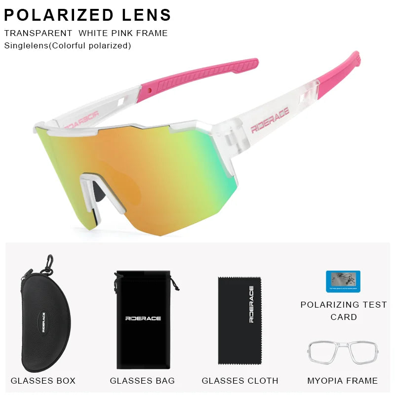 Cycling Glasses UV400 Protection Bicycle Sunglasses Photochromic Polarised Lens Eyewear Outdoor Riding Goggles For Men Women