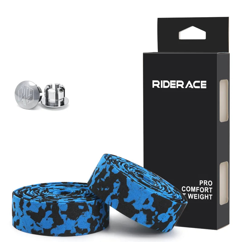 2Pcs Bicycle Handlebar Tape Camouflage Ultralight Non-Slip Sponge Road Bike Handlebar Strap With Bar Plugs Cycling Accessories