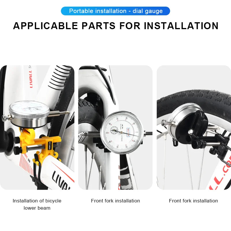 Bicycle Wheel Truing Stand With Percentage Indicator Mountain Road Bike Rims Adjustment Repair Tool MTB Wheel Repair Tools