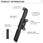 Portable Bicycle Hand Air Pump Schrader/Presta Valve Bike Tire Hand Inflator Ultraligh Outdoor Riding Pump Cycling Accessories