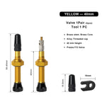 40/60mm Bike Tubeless Valve F/V Presta CNC Machined Anodized MTB Road Bicycle Tire Valves Tubeless Tire Nozzle Cap Cycling Parts
