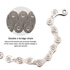 Bicycle Chain For Single/6-7-8/9/10/11/12 Speed Mountain Road Bike Chain MTB 24/27/30 Variable Speed Silver Cycling Accessories