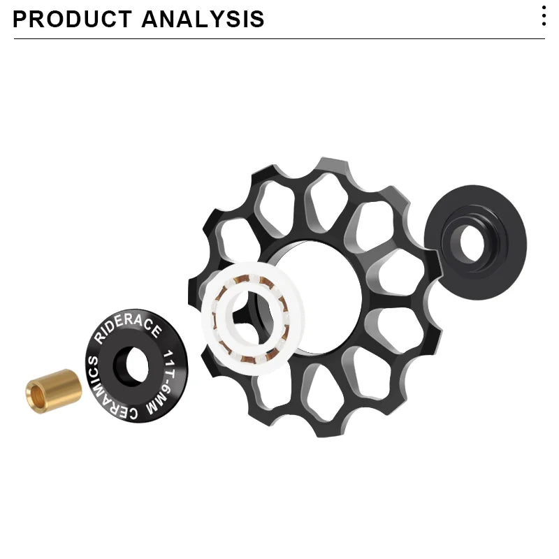 11/12/13/14/15/16T Bicycle Pulley Rear Derailleur Ceramic Bearing Lightweight Bike Wheel Guide Bearing Jockey Pulley For Shimano