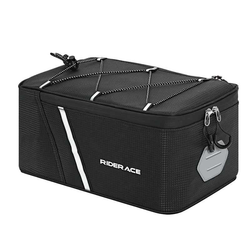 5L Bike Trunk Bag Waterproof Dustproof Large Capacity Mountain Bicycle Rear Seat Bag With Rain Cover Cycling Luggage Rear Basket