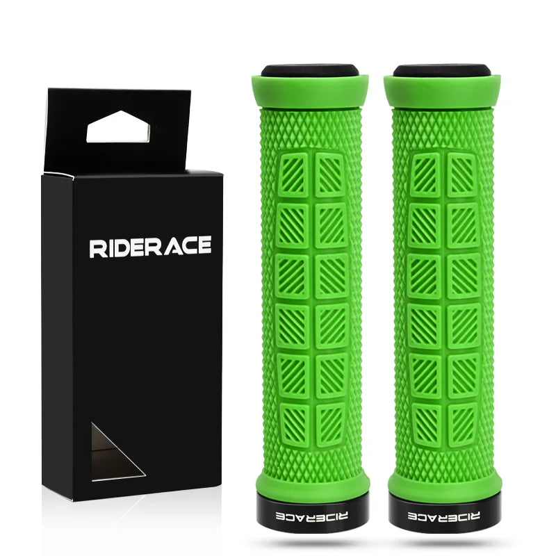 Bicycle Grips Ergonomic Soft Rubber Mountain Bike Handlebar Grips Anti-Skid Shockproof Comfortable Lockable Cycling Accessories