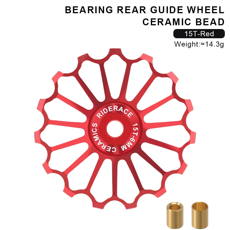 11/12/13/14/15/16T Bicycle Pulley Rear Derailleur Ceramic Bearing Lightweight Bike Wheel Guide Bearing Jockey Pulley For Shimano