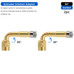 1/2/4pcs 45 90 135 Degree Angle Bent Valve Adaptor Bike Tyre Valve Extension Adapter Bicycle Tyre Valve Connector Accessories