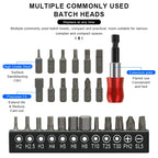 Ratchet Wrench Tool Set For Bicycle Multi-Function Tool Bike Allen Key Spanner Torque Ratchet Wrench 1/4 Inch T25 Screwdriver