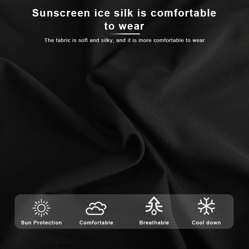 Summer Cycling Full Face Mask Balaclava Sun Protection Breathable Bike Cap Ice Silk Cool For Fishing Hiking Outdoor Riding Cap