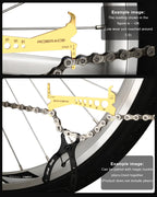 Bike Chain Wear Indicator Ruler Stainless Steel Bicycle Chain Wear Indicator Checker Cycling Chain Replacement Repair Tools