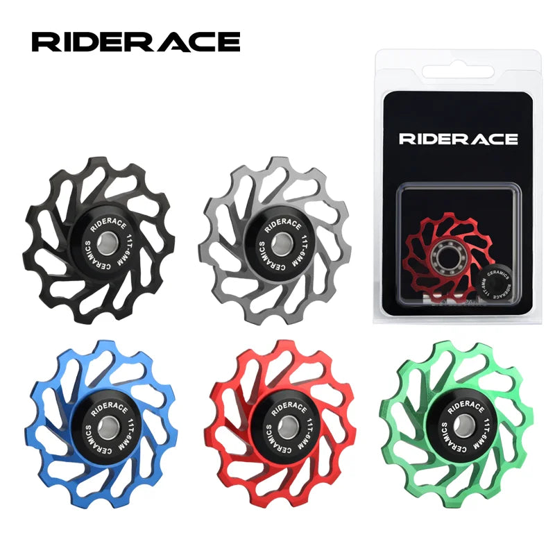 Bike Ceramic Pulley Rear Derailleur 11T Bicycle Bearing Gear Shifter Guide Wheel Aluminum Alloy Rear Derailleur Cycling Parts