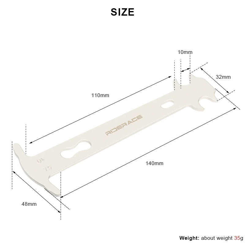 Bicycle Chain Wear Indicator Tool Stainless Steel Road Bike Chains Gauge Measurement Ruler Chain Replacement MTB Repair Tool