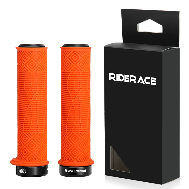 1Pair Mountain Bike Handlebar Grips Anti-Skid Soft Comfortable Lockable Bicycle Grips TPR Rubber Ergonomic Cycling Accessories