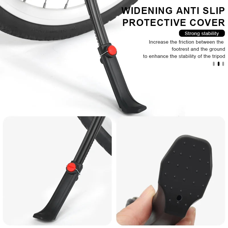 Adjustable Bicycle Kickstand Aluminum Alloy MTB Road Bike Kickstand Parking Rack Side Footrest Rack Support Cycling Accessories