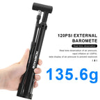 Portable Bike Air Pump 120PSI Aluminum Alloy Lightweight Hand Air Pump MTB Mountain Road Bicycle Floor Pump Cycling Accessories