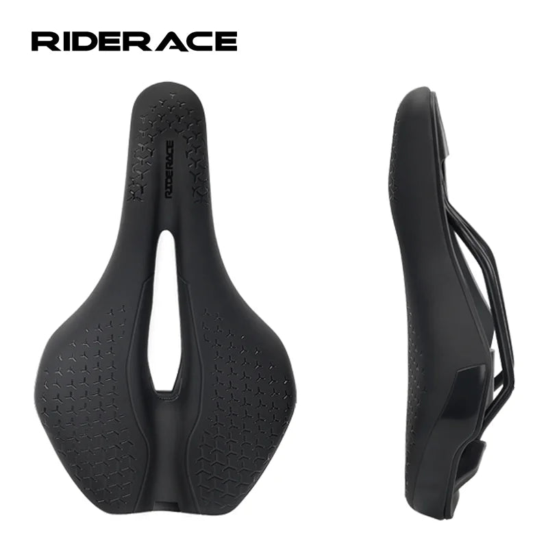 Bicycle Saddle PU Non-Slip Leather Cushion Comfortable Soft Shockproof MTB Road Bike Seat Hollow Breathable Cycling Accessories