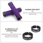 MTB Bike Handlebar Grips TPR Rubber Non-slip Comfortable Aluminum Alloy Lock On Bicycle Handlebar Cover Cycling Accessories