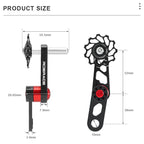 Bicycle Single Speed Chain Tensioner Rear Derailleur Aluminum Alloy MTB Bike Chain Stabilizer Chain Guide Cycling Accessories