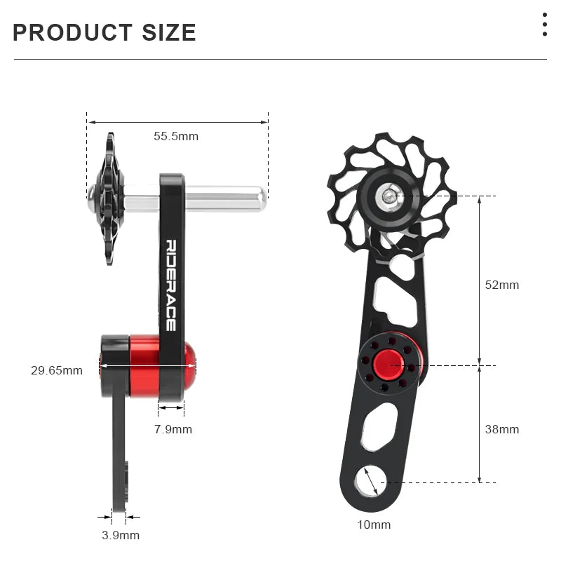 Bicycle Single Speed Chain Tensioner Rear Derailleur Aluminum Alloy MTB Bike Chain Stabilizer Chain Guide Cycling Accessories