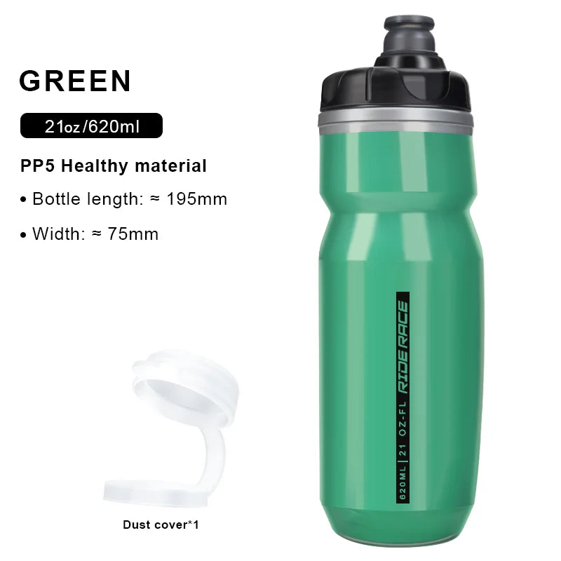 620ML Bike Water Bottle PP Dual Layer Insulated Thermal Cup Bicycle Bottle Portable Squeeze Drinking Outdoor Riding Sport Kettle